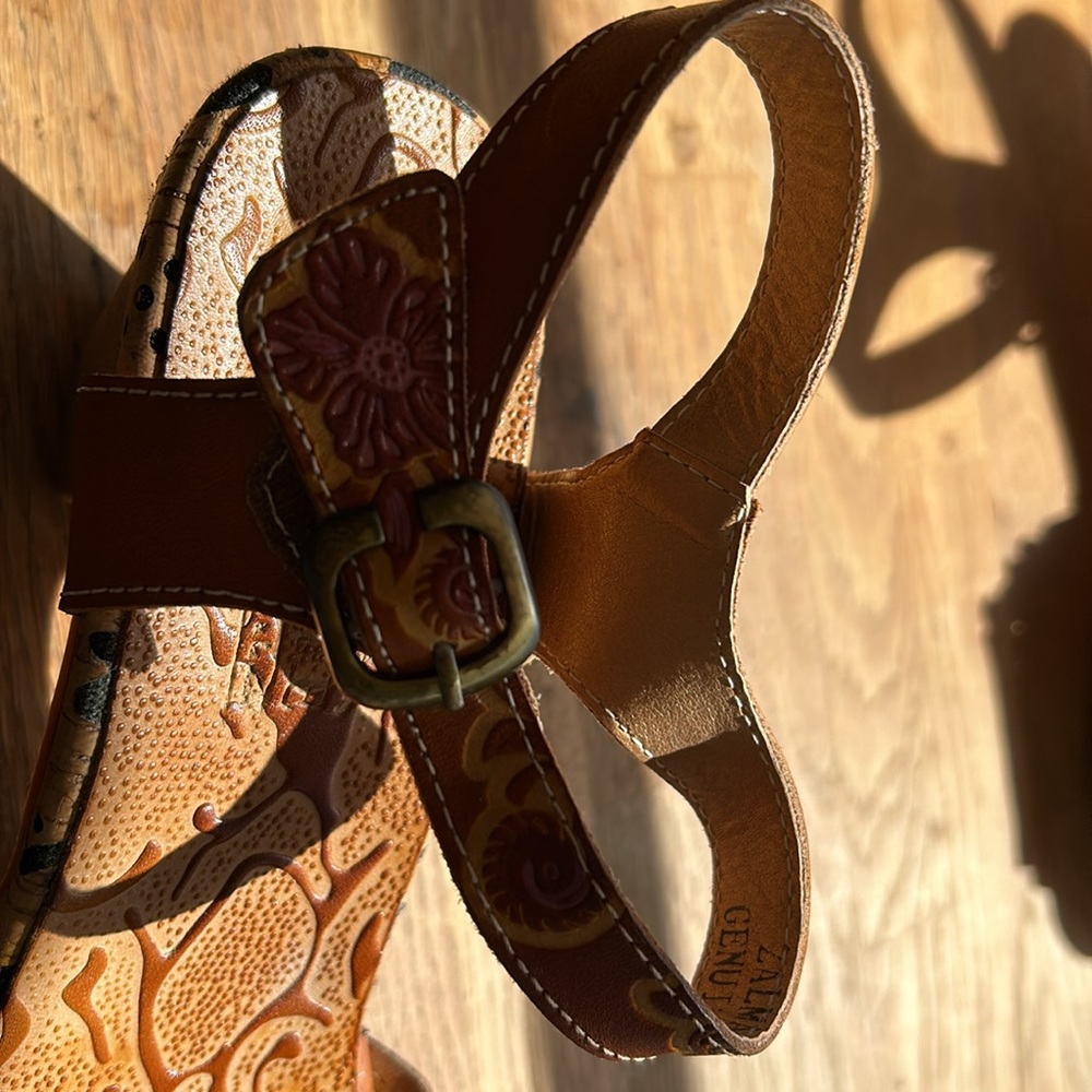 Spring Step Zalma Camel Color With Multi Color Fl… - image 4